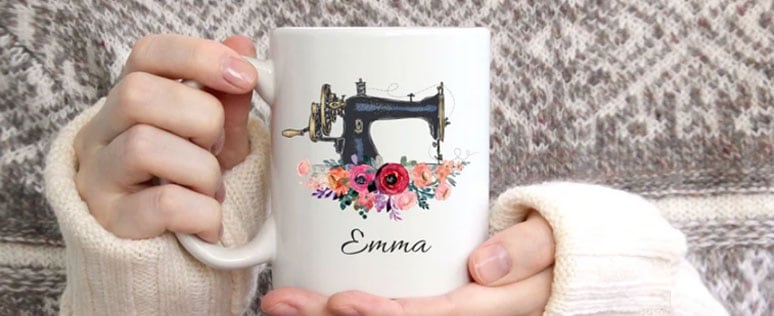 personalized sewing mug